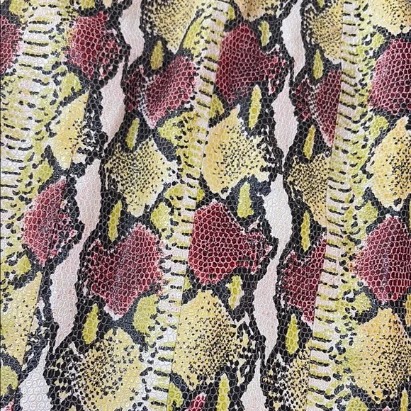 Amazing Vintage 90s Y2K Michael Hoban North Beach Snake Print Bodycon Dress 6